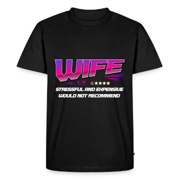 Femme Note Une sur Cinq Étoiles Mari Drôle - T-shirt Premium bio Homme - noir - Devant - Nico (187cm)