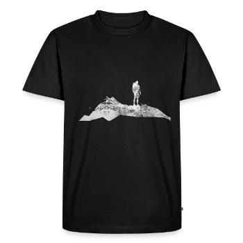 Mountain - Hikers - (9) - Men's Premium Organic T-Shirt - black - Front - Nico (187cm)