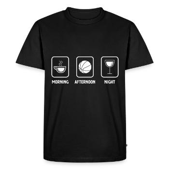 Matin et Basketball - - T-shirt Premium bio Homme - noir - Devant - Nico (187cm)