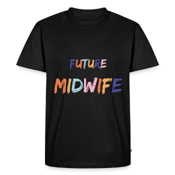 Soutien à la grossesse Doula Naissance future sage-femme - T-shirt Premium bio Homme - noir - Devant - Nico (187cm)