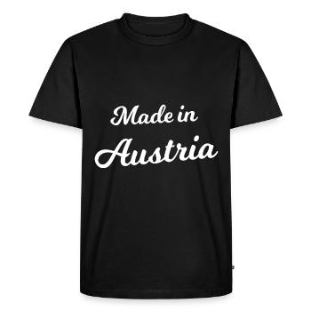 Made in beautiful Austria - Men's Premium Organic T-Shirt - black - Front - Nico (187cm)