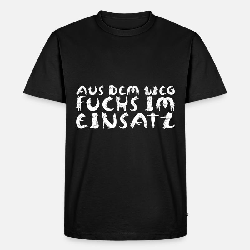 Fuchs im Einsatz - Männer Premium Bio T-Shirt - Schwarz