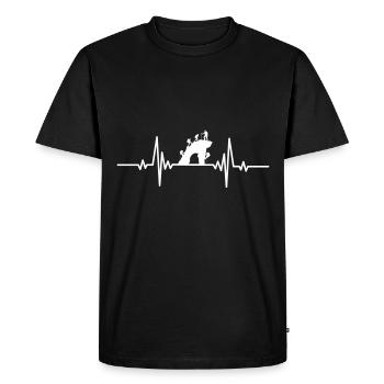 Heartbeat combine l’escalade - T-shirt Premium bio Homme - noir - Devant - Nico (187cm)