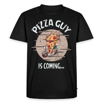 Cadeau de service de livraison de fournisseur de pizza drôle - T-shirt Premium bio Homme - noir - Devant - Nico (187cm)