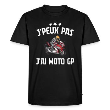 Je Peux Pas J'ai Moto Gp - T-shirt Premium bio Homme - noir - Devant - Nico (187cm)