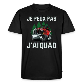 Je Peux Pas J'ai Quad - T-shirt Premium bio Homme - noir - Devant - Nico (187cm)