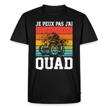 Je Peux Pas J'ai Quad - T-shirt Premium bio Homme - noir - Devant - Nico (187cm)