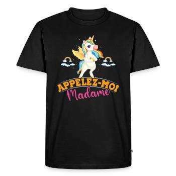 Appelez Moi Madame - T-shirt Premium bio Homme - noir - Devant - Nico (187cm)