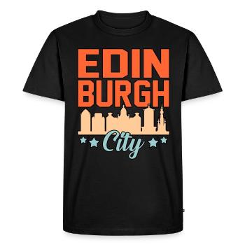 Cadeau au château d’Édimbourg - T-shirt Premium bio Homme - noir - Devant - Nico (187cm)
