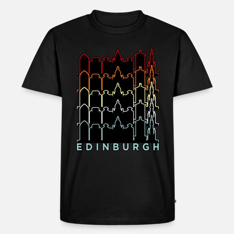 Schottland Edinburgh Castle Geschenk - Männer Premium Bio T-Shirt - Schwarz