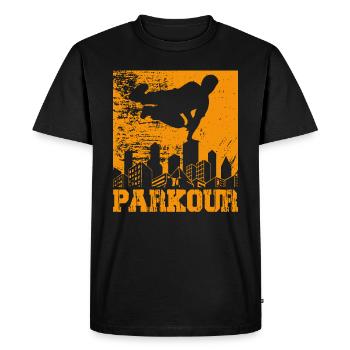 Parkour - Men's Premium Organic T-Shirt - black - Front - Nico (187cm)