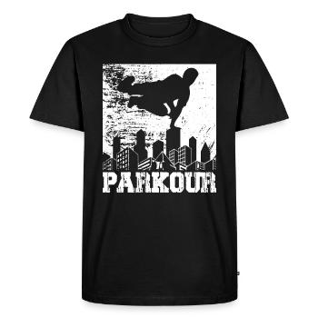 Parkour - Men's Premium Organic T-Shirt - black - Front - Nico (187cm)