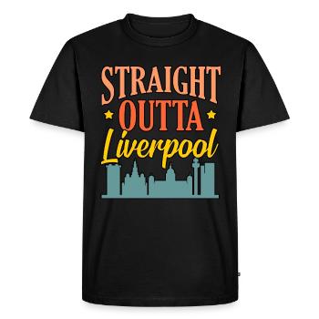 Liverpool Cityscape Cadeau - T-shirt Premium bio Homme - noir - Devant - Nico (187cm)