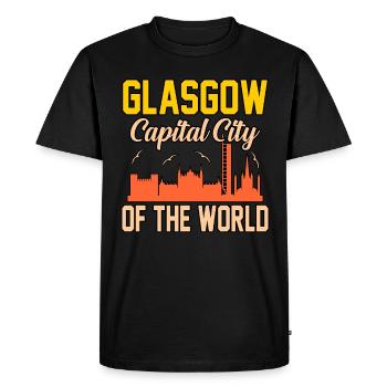 Cadeau de la capitale Glasgow - T-shirt Premium bio Homme - noir - Devant - Nico (187cm)