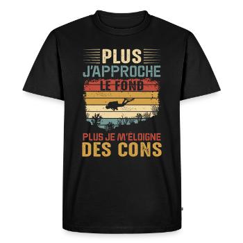 Sport Plongée Idée Cadeau Mer Poisson Anniversaire - T-shirt Premium bio Homme - noir - Devant - Nico (187cm)