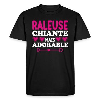 Raleuse Chiante Mais Adorable - T-shirt Premium bio Homme - noir - Devant - Nico (187cm)