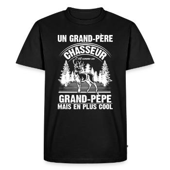 Grand-père Chasseur Chasser Cadeau Fête Des Pères - T-shirt Premium bio Homme - noir - Devant - Nico (187cm)
