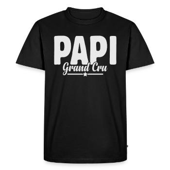Papi Grand Cru Anniversaire Cadeau De Noël Amour - T-shirt Premium bio Homme - noir - Devant - Nico (187cm)
