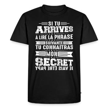 Je Vais Être Papy Annonce Grossesse Papi Grossesse - T-shirt Premium bio Homme - noir - Devant - Nico (187cm)