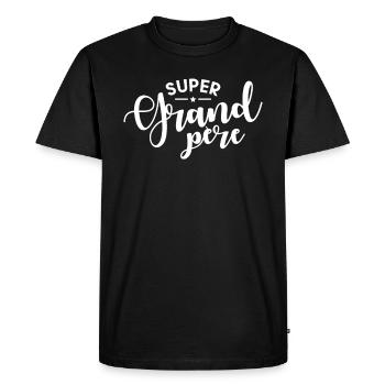 Super Grand-père Cadeau Papa Fête Des Pères Noël - T-shirt Premium bio Homme - noir - Devant - Nico (187cm)