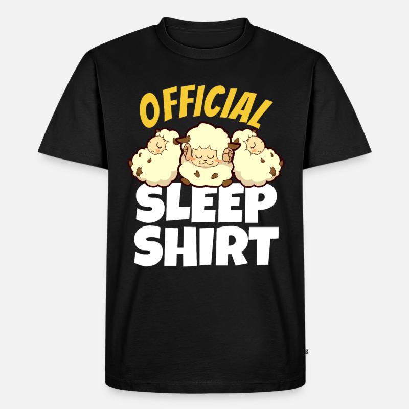 Nice Sleeping Sheep Gift - Men's Premium Organic T-Shirt - black