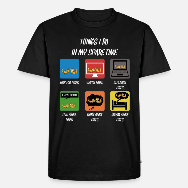 Fuchs - Männer Premium Bio T-Shirt - Schwarz