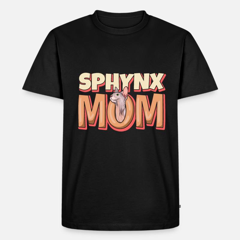 Sphynx-mutter - Männer Premium Bio T-Shirt - Schwarz