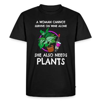 Cadeau de plantes de vigne - T-shirt Premium bio Homme - noir - Devant - Nico (187cm)