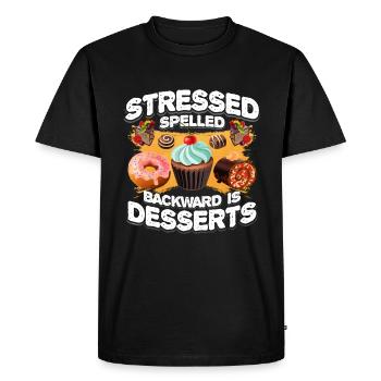 Cupcakes Desserts Cadeau - T-shirt Premium bio Homme - noir - Devant - Nico (187cm)
