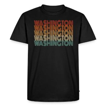 Horizon de Washington - T-shirt Premium bio Homme - noir - Devant - Nico (187cm)