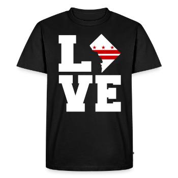 Horizon de Washington - T-shirt Premium bio Homme - noir - Devant - Nico (187cm)