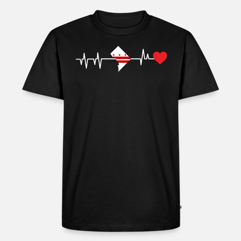 Washington-skyline - Männer Premium Bio T-Shirt - Schwarz