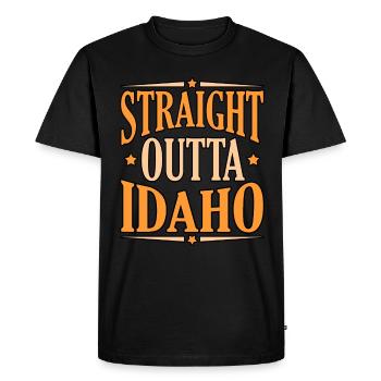 Directement de Idaho Gift - T-shirt Premium bio Homme - noir - Devant - Nico (187cm)