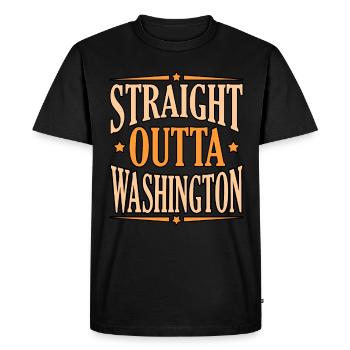 Washington travel gift - Men's Premium Organic T-Shirt - black - Front - Nico (187cm)