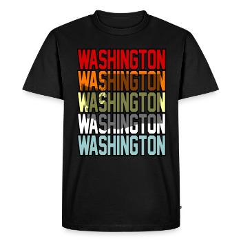 Visitez Washington Gift - T-shirt Premium bio Homme - noir - Devant - Nico (187cm)