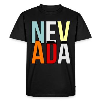 Nevada Life Gift - Men's Premium Organic T-Shirt - black - Front - Nico (187cm)
