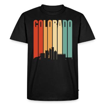 Cadeau de paysage urbain du Colorado - T-shirt Premium bio Homme - noir - Devant - Nico (187cm)