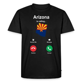 Cadeau de voyage en Arizona - T-shirt Premium bio Homme - noir - Devant - Nico (187cm)