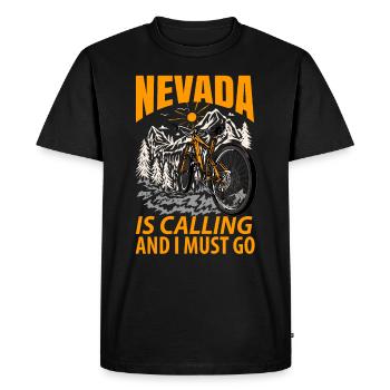 Nevada root gift - Men's Premium Organic T-Shirt - black - Front - Nico (187cm)