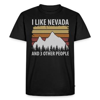Nevada root gift - Men's Premium Organic T-Shirt - black - Front - Nico (187cm)