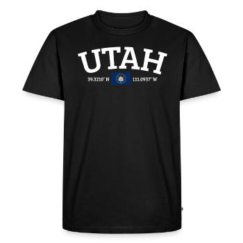 Utah - T-shirt Premium bio Homme - noir - Devant - Nico (187cm)
