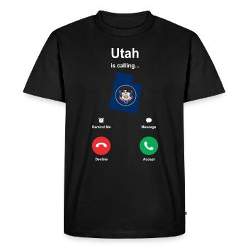 Utah - T-shirt Premium bio Homme - noir - Devant - Nico (187cm)