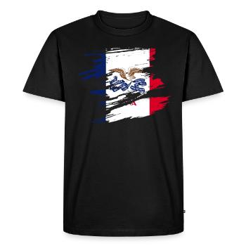 Cadeau de la ville natale de l’Iowa - T-shirt Premium bio Homme - noir - Devant - Nico (187cm)