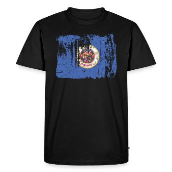 Fier cadeau du drapeau du Minnesota - T-shirt Premium bio Homme - noir - Devant - Nico (187cm)
