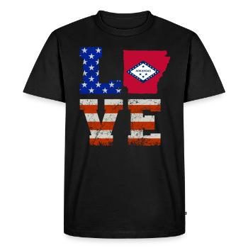 Cadeau d’amour arkansas - T-shirt Premium bio Homme - noir - Devant - Nico (187cm)