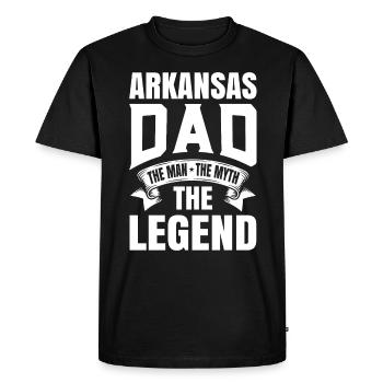 Cadeau Papa de l’Arkansas - T-shirt Premium bio Homme - noir - Devant - Nico (187cm)
