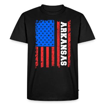 Cadeau drapeau Arkansas Usa - T-shirt Premium bio Homme - noir - Devant - Nico (187cm)