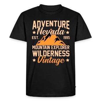 Adventure Nevada Gift - Men's Premium Organic T-Shirt - black - Front - Nico (187cm)