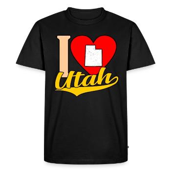 J’adore le cadeau de l’Utah - T-shirt Premium bio Homme - noir - Devant - Nico (187cm)