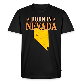 Born in Nevada gift - Men's Premium Organic T-Shirt - black - Front - Nico (187cm)
